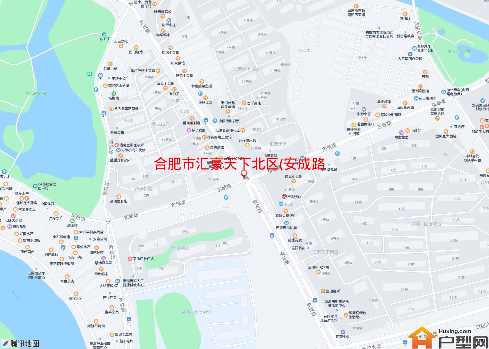 汇豪天下北区(安成路)小区 - 户型网