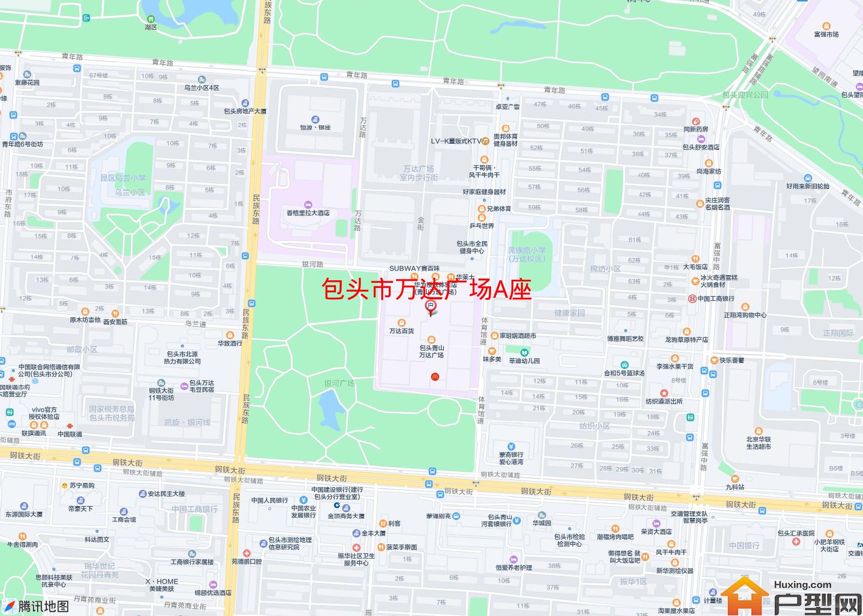 万达广场A座小区 - 户型网