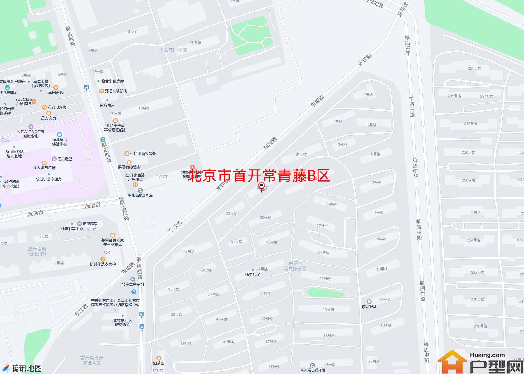 首开常青藤B区小区 - 户型网