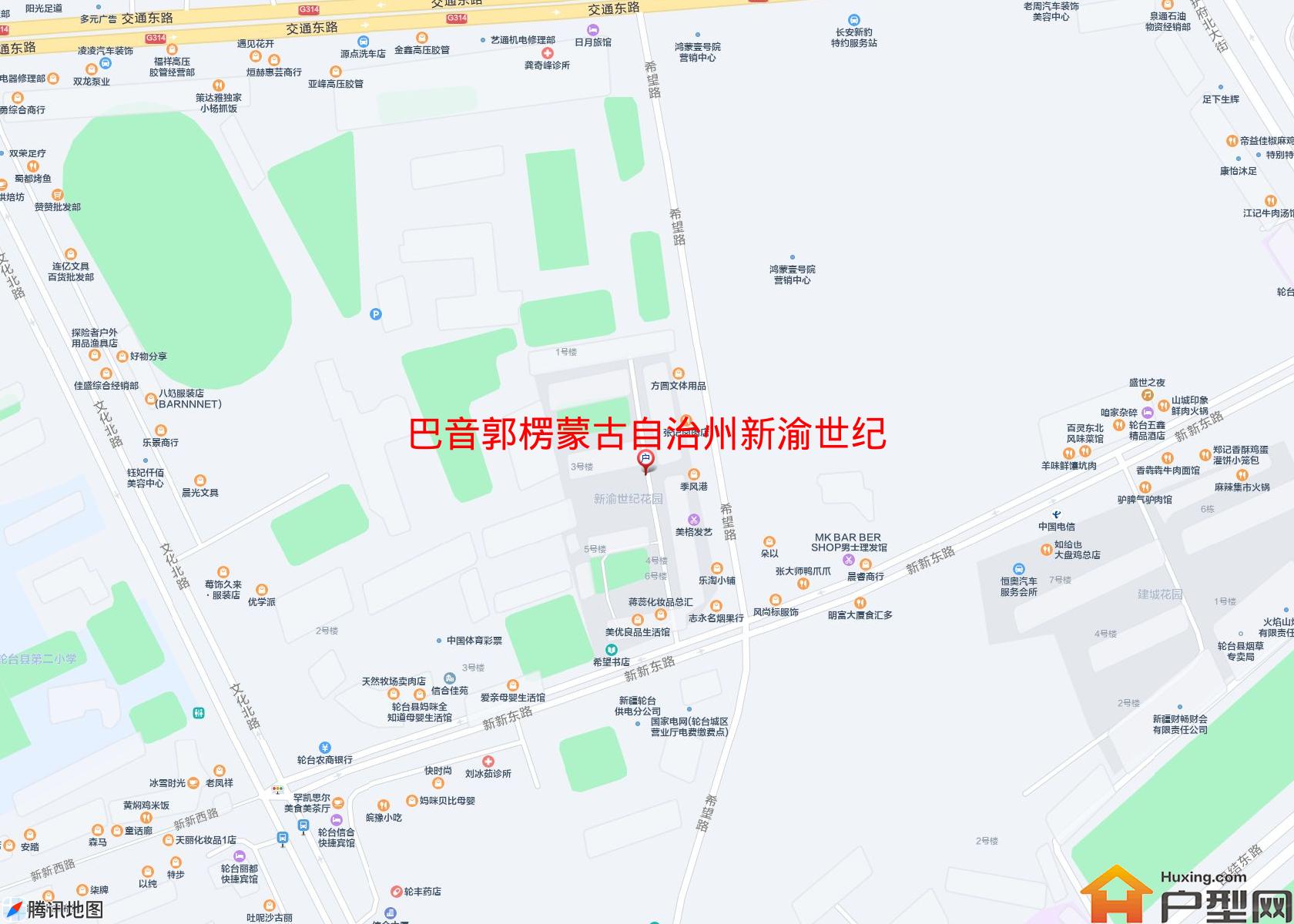 新渝世纪花园三室2厅出售小区 - 户型网