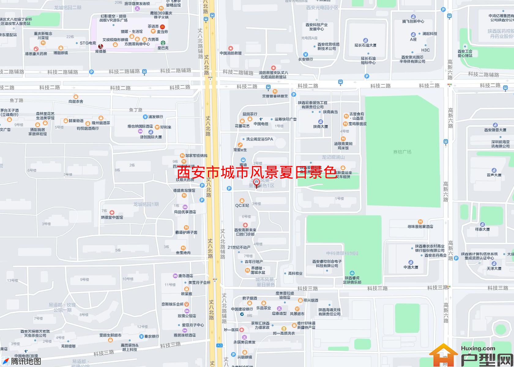 城市风景夏日景色小区 - 户型网