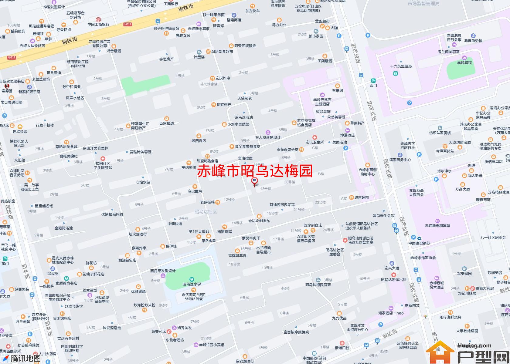 昭乌达梅园小区 - 户型网