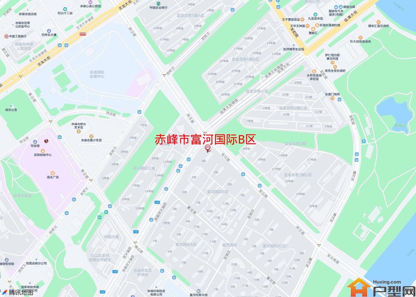 富河国际B区小区 - 户型网