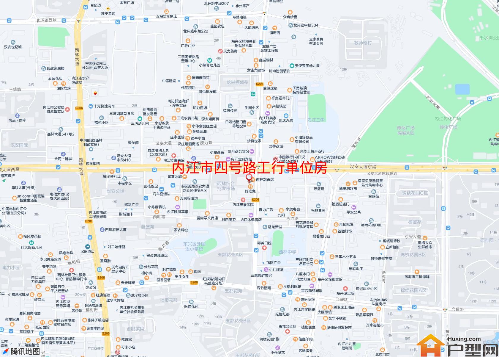 四号路工行单位房小区 - 户型网