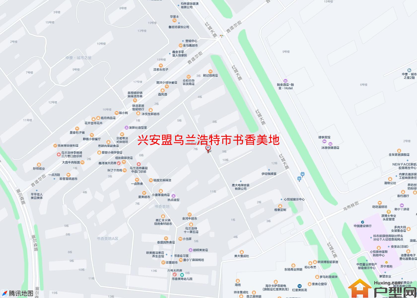 乌兰浩特市书香美地小区 - 户型网