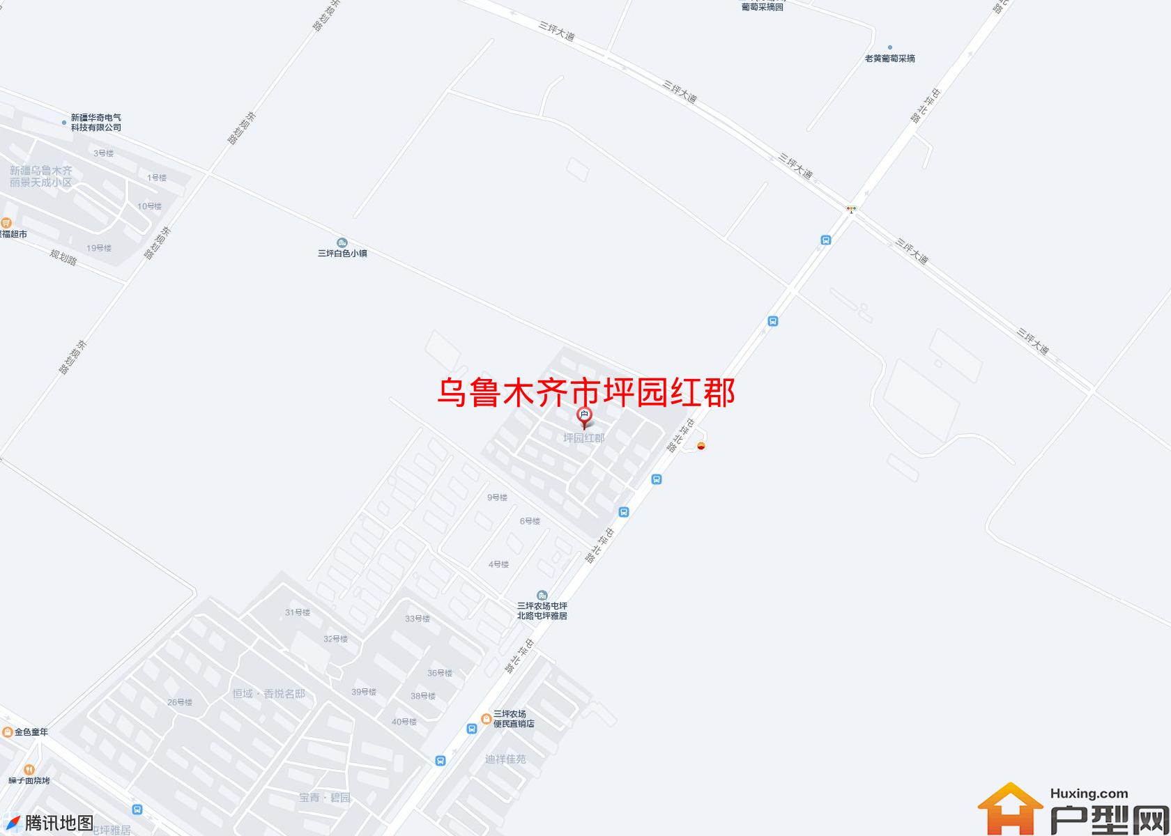 坪园红郡小区 - 户型网