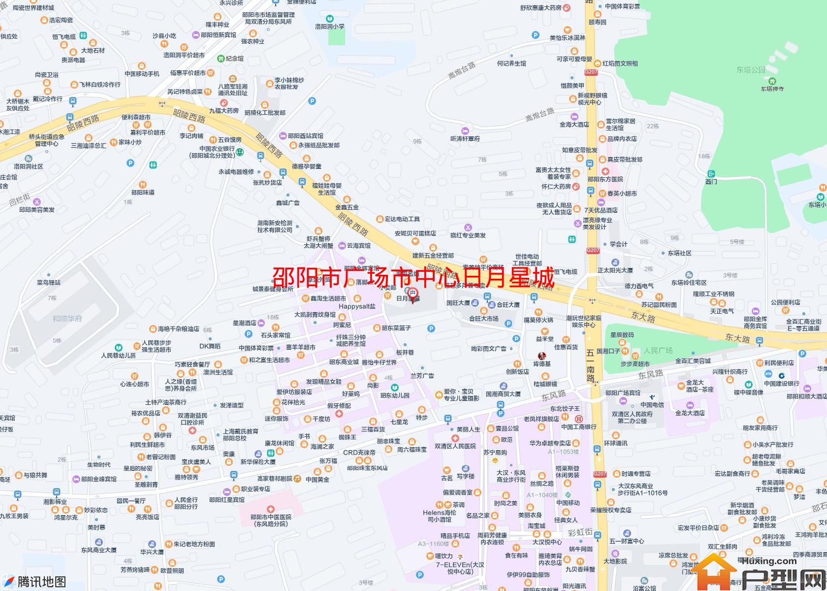 广场市中心日月星城小区 - 户型网