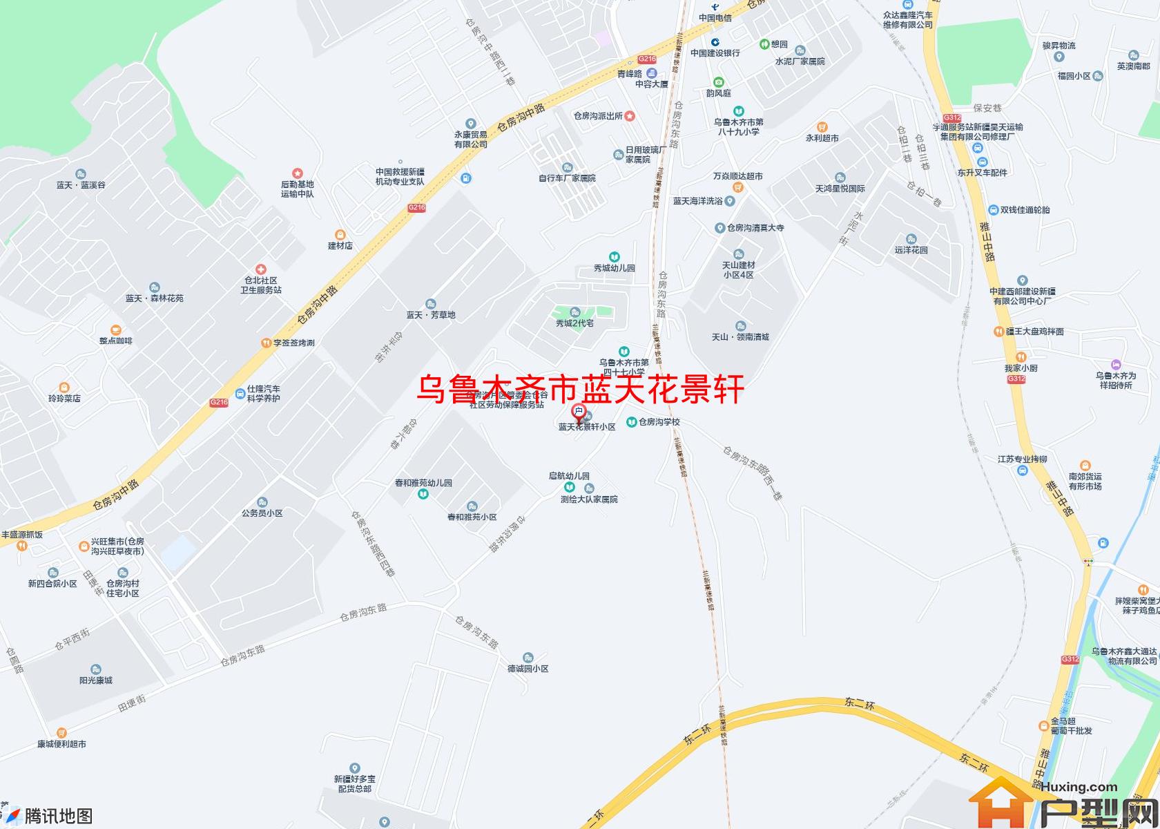 蓝天花景轩小区 - 户型网
