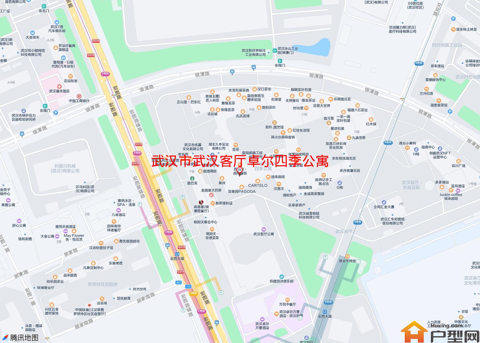 武汉客厅卓尔四季公寓小区 - 户型网