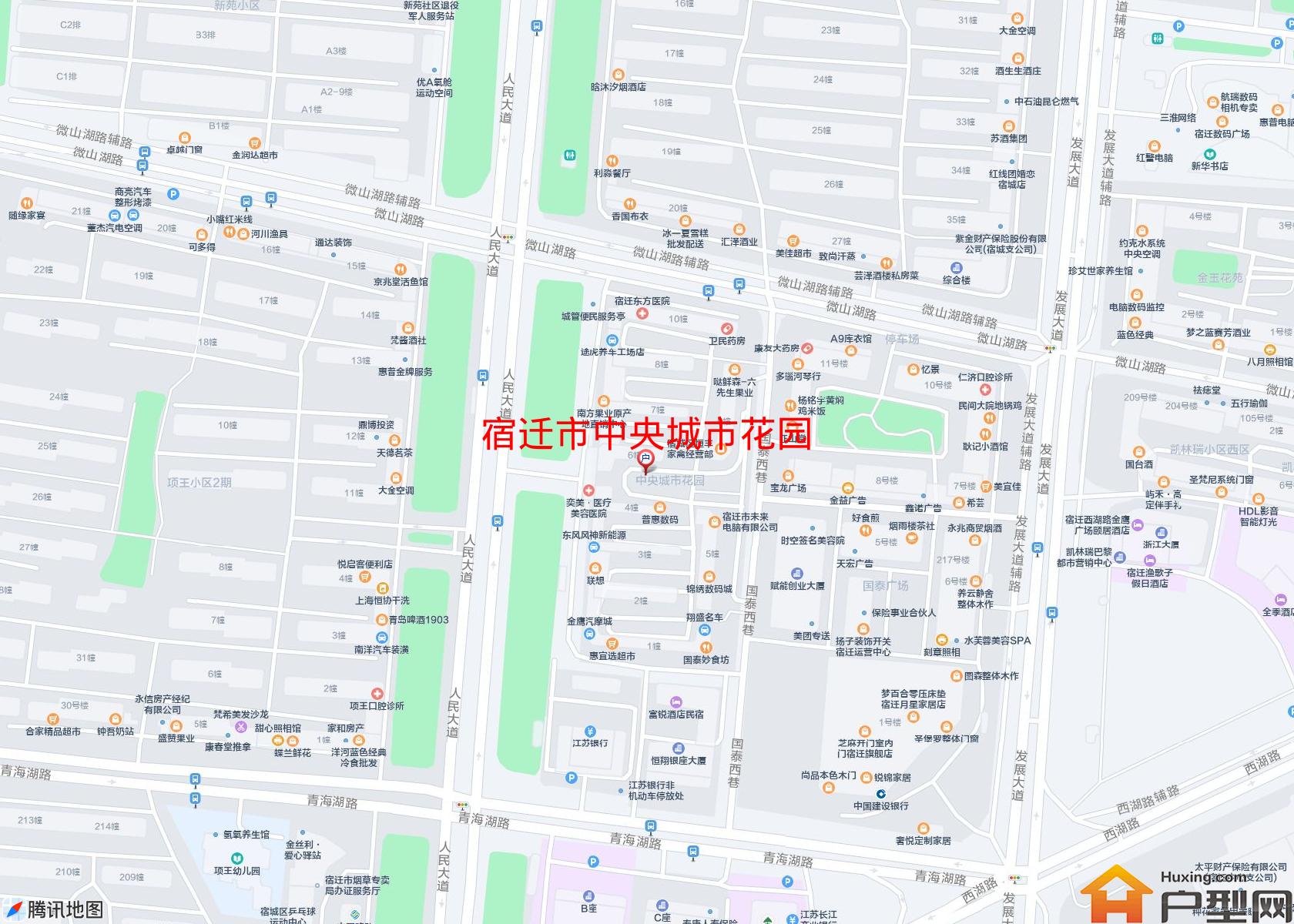 中央城市花园小区 - 户型网