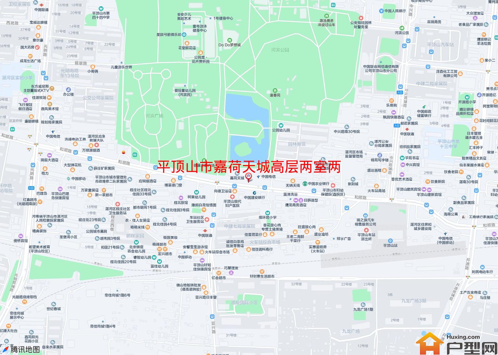嘉荷天城高层两室两小区 - 户型网