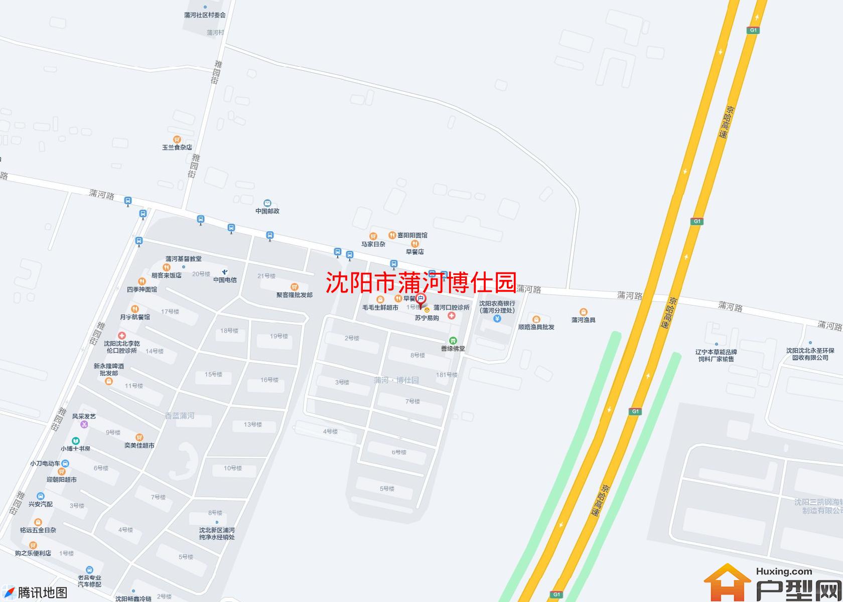 蒲河博仕园小区 - 户型网