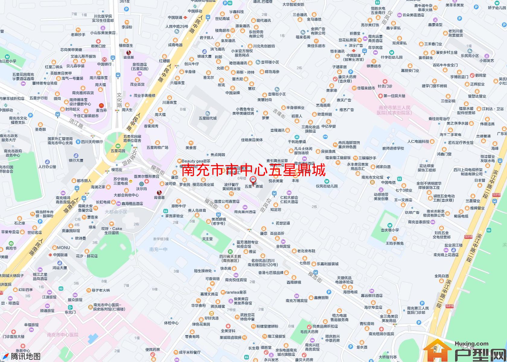 市中心五星鼎城小区 - 户型网