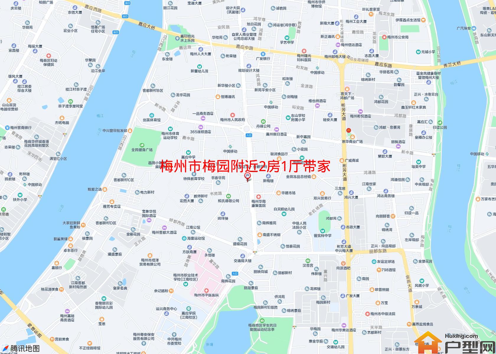 梅园附近2房1厅带家私家电小区 - 户型网
